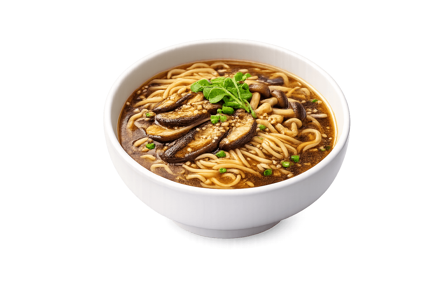 Signature ramen bowl styled as a broth close-up.